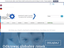 Tablet Screenshot of fabrykatlumaczen.pl